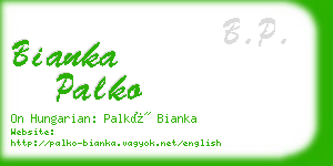 bianka palko business card